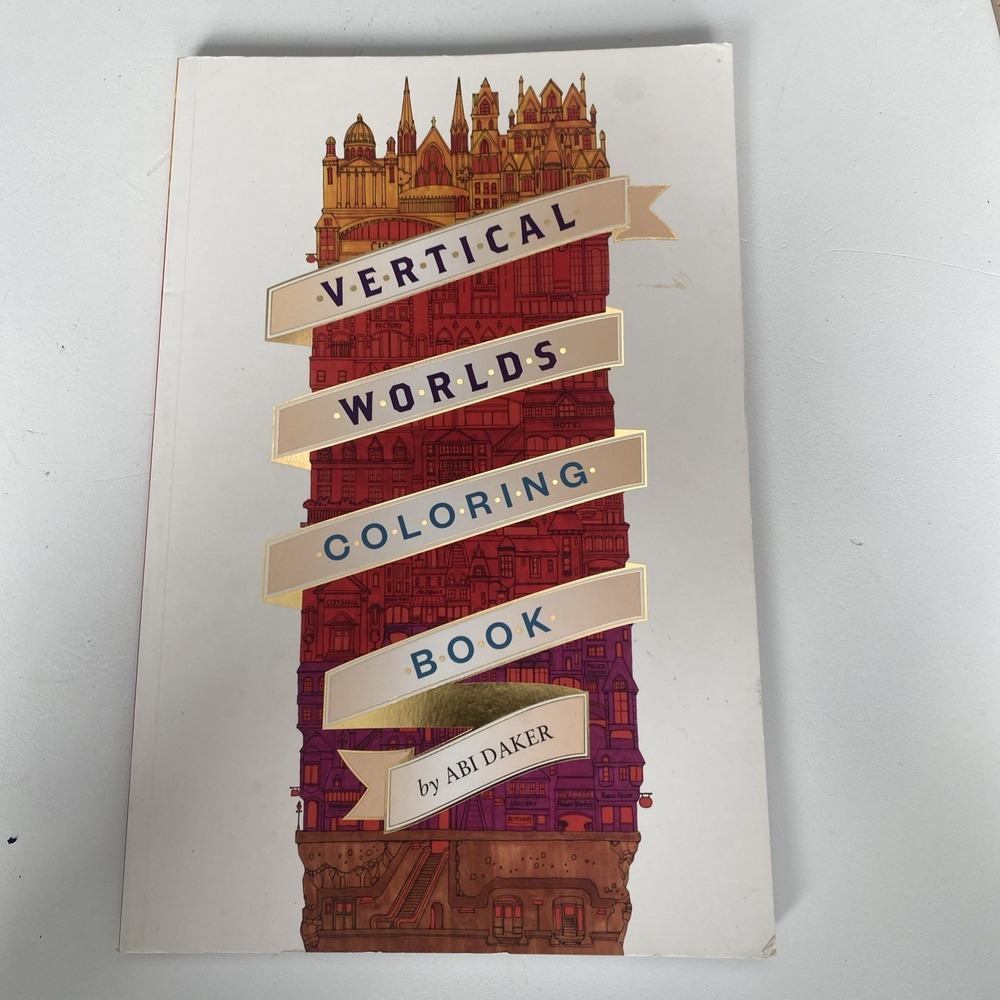 Vertical Worlds Adult Coloring Book